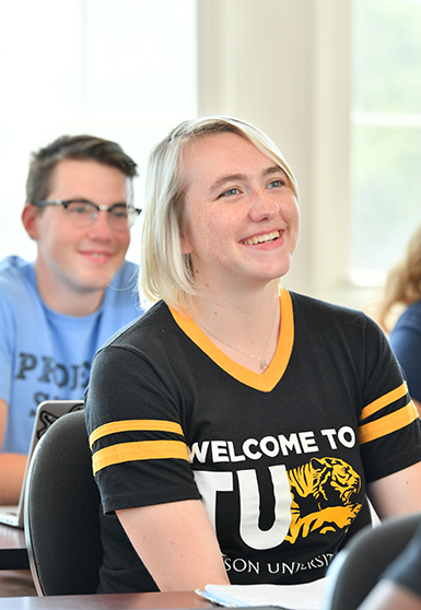 honors students in classroom